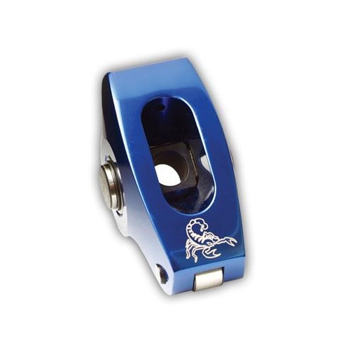 SCORPION RACING PRODUCTS Rocker Arm, Race Series, Full Roller, Blue, Aluminium, 1.65 Ratio, For Chevrolet Small Block, 7/16 In. Stud, .150 Right Offse