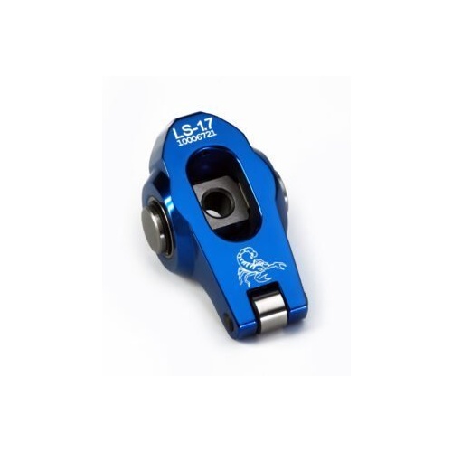 SCORPION RACING PRODUCTS Rocker Arm, Race Series, Full Roller, Blue, Aluminium, 1.6 Ratio, For Chevrolet Small Block, 3/8 In. Stud, N/B V-6 Set Of 12