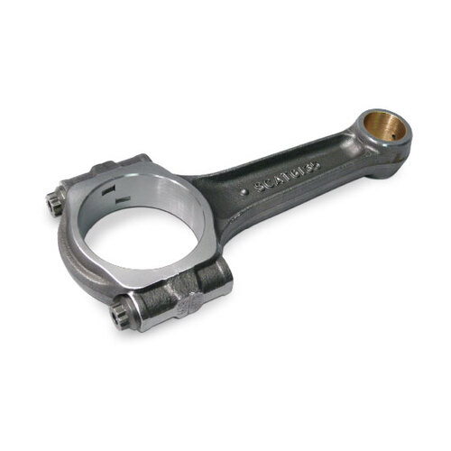 SCAT Connecting Rod, SB Chev, Press Fit, Pro Stock 4340 Steel, I-Beam, 5.700 in. Rod Length, 3/8 in. Bolt Size, Cap Screw, 12-Point, Small Journal, Se