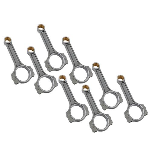 SCAT Connecting Rod, SB Chrysler 4340 Steel, I-Beam, 6.123 in. Rod Length, 7/16 in. Bolt Size, Cap Screw, 12-Point, Pro Series, Set