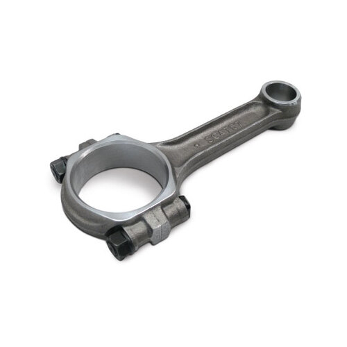 SCAT Connecting Rod, Forged 4340 Steel, I-Beam, 6.135 in. Rod Length, 7/16 in. Bolt Size, For Chevrolet, Wave-Loc, 6-Point, Factory Replacement, Each