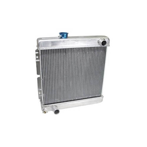 Scott Drake Classic Radiator, Replacement, Downflow, Aluminum, Natural, Transmission Cooler, For Ford, 5.0L Swap, Each