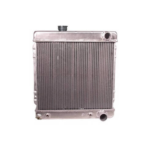 Scott Drake Classic Radiator, Replacement, Downflow, Aluminum, Natural, Transmission Cooler, For Ford, 260, 289, Each