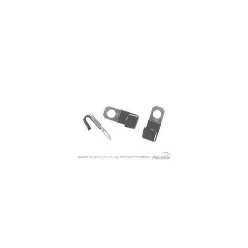 Scott Drake Classic Wire Harness Clips, Steel, Black Vinyl Dipped, For Ford, Set of 3