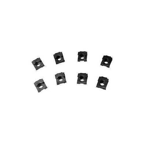 Scott Drake Classic Body Clip Nuts, Headlight Door Mounting Type, Steel, Black Oxide, For Ford, Set of 8