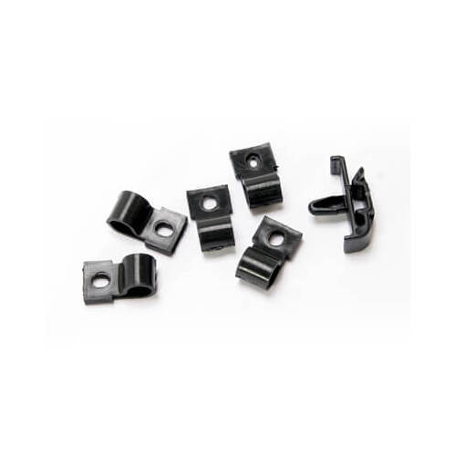 Scott Drake Classic Turn Signal Wiring Harness Clips, Plastic, Black, For Ford, Set of 6