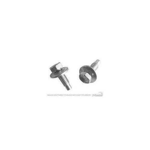 Scott Drake Classic Body Fastener, Captured Washer Body Bolt, Hex, 5/16-18 in. Thread, Steel, Silver, For Ford, Each