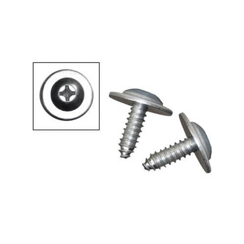 Scott Drake Classic Trunk Filler Board Screws, Steel, Zinc Plated, For Ford, Pair