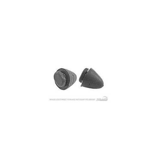 Scott Drake Classic Glove Box Door Bumpers, Rubber, Black, For Ford, Pair