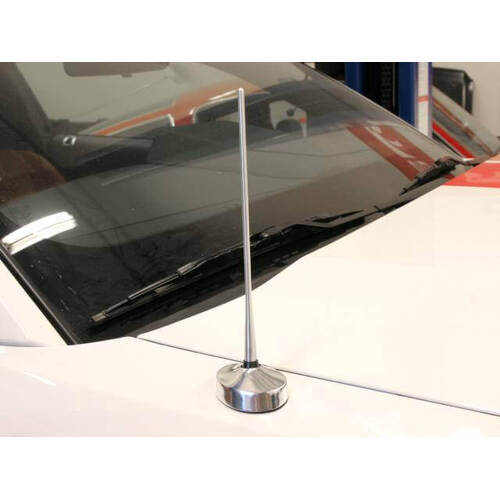 Drake Muscle Cars Antenna Mast, 2005-2009 For Ford Mustang, Aluminum, Polished, Each