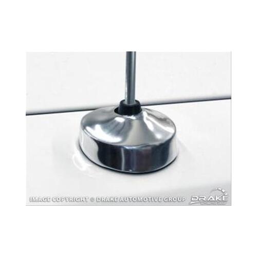 Drake Muscle Cars Antenna Base Cover, 2005-2009 For Ford Mustang, Aluminum, Each