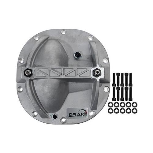Drake Muscle Cars Differential Covers, Differential Girdles, 10-bolt, Aluminum, Natural, For Ford 8.8 in, Each