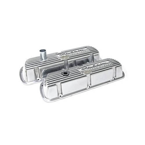 Scott Drake Classic Valve Covers, Classic, Tall, Falcon Powered by For Ford Top Style, Polished, For Ford, Small Block Windsor, Pair