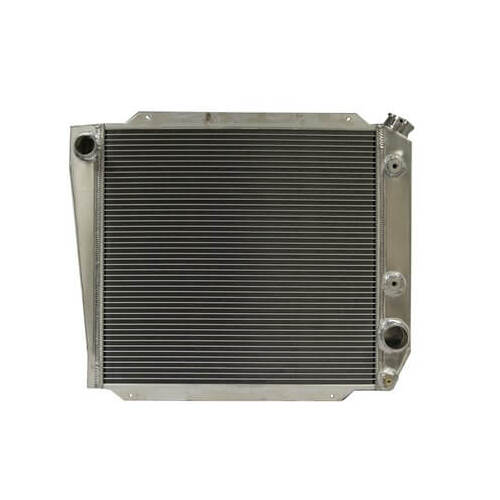 Scott Drake Classic Radiator, Aluminum, 1966-1977 For Ford Bronco Radiator 2-Row Aluminum with Transmission Cooler V8, Each