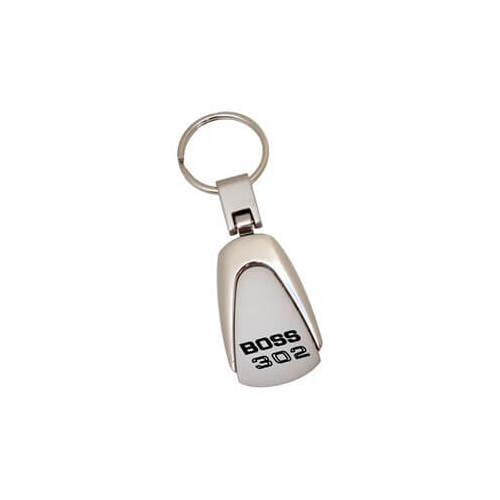 Scott Drake Classic Key Chain, Boss 302, Steel, Chrome, Each