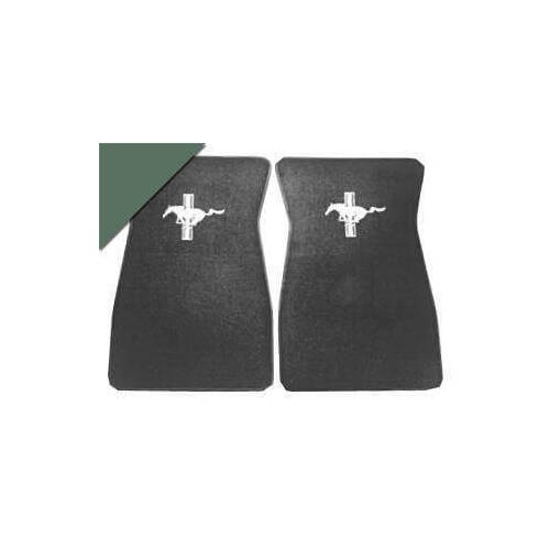 Scott Drake Classic Floor Mat, 1964-1968 For Ford Mustang, Embroided, Ivy Gold, Set