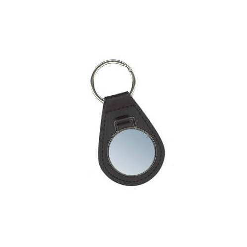 Scott Drake Classic Key Chain, Leather / Zinc, Black, 1964-2020 For Ford Mustang, Each