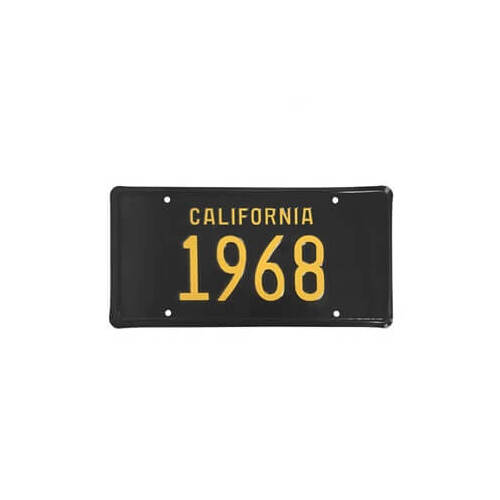 Scott Drake Classic License Plate, 1968 California License Plate