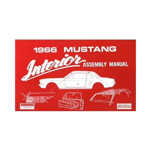 Scott Drake Classic Book Reference, 1966 Mustang Interior Assembly Manual, Paperback, Each
