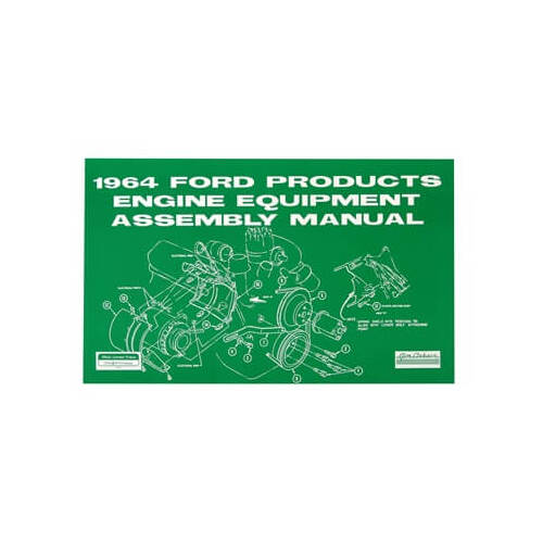 Scott Drake Classic Book Reference, 1964 For Ford Products Engine Equipment Assembly Manual, Paperback, Each