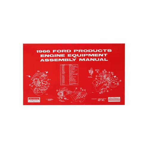 Scott Drake Classic Book Reference, 1966 For Ford Products Engine Equipment Assembly Manual, Paperback, Each