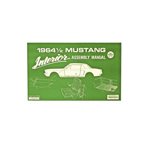 Scott Drake Classic Book Reference, 1964-1/2 Mustang Interior Assembly Manual, Paperback, Each