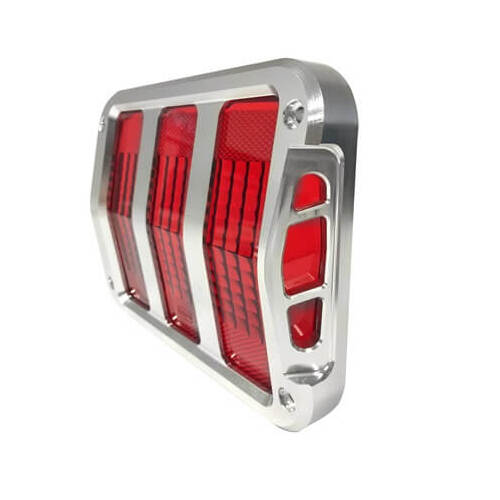 Scott Drake Classic Taillight Bezels, Replacement, Billet Aluminum, For Ford, Pair