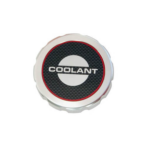 Scott Drake Classic Radiator Cap, Round, Billet Aluminum, Natural, Coolant Logo, For Ford, Each