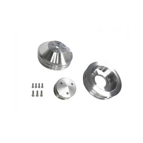 Scott Drake Classic Pulley Kits 390-428 w/o AC Billet Pulley Kit For Ford Year 67-70