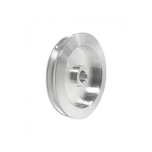 Scott Drake Classic Power Steering Pulley, V-Belt, Billet Aluminum, Natural, 5 in. Diameter, For Ford, Each