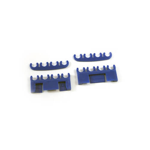 Scott Drake Classic Spark Plug Wire Holder, Plastic, Blue, For Ford, Set of 4