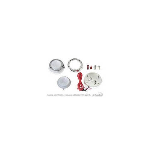 Scott Drake Classic Dome Light Assembly, Stock Shape, Clear Lens, For Ford, Kit