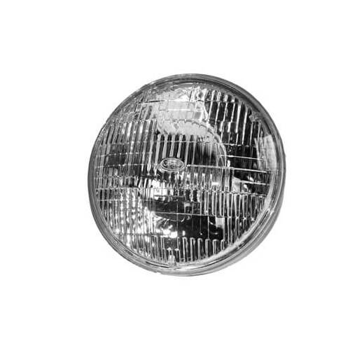 Scott Drake Classic Headlamp, Sealed Beam, Halogen, Round, FOMOCO Script, For Ford, Each