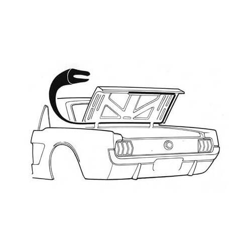Scott Drake Classic Trunk Lid Seal, Falcon Trunk Weatherstriping 18 1/2Ft, 1960-1963 For Ford Falcon, Each