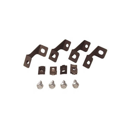 Scott Drake Classic Fan Shroud Brackets, Bolt-on, Steel, Black, For Ford, Kit