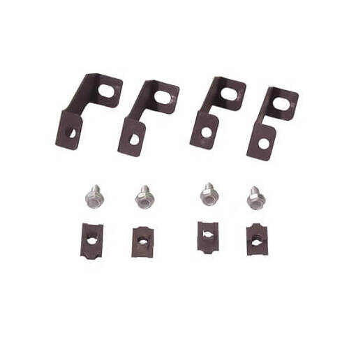 Scott Drake Classic Fan Shroud Brackets, Bolt-on, Steel, Black, For Ford, Kit