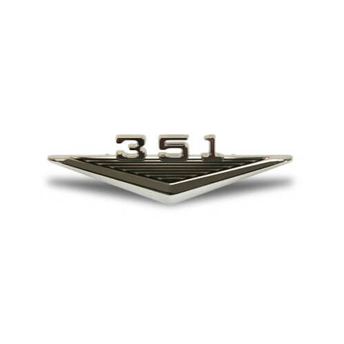 Scott Drake Classic Emblem, Replacement, Fender Location, Chrome, 351 Logo, For Ford, Each