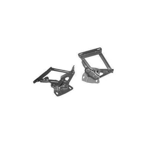 Scott Drake Classic Hood Hinge, Steel, Black Painted, For Ford, For Mercury, Passenger Side, Each