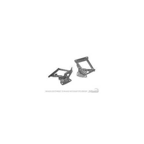 Scott Drake Classic Hood Hinge, Steel, Black Painted, For Ford, For Mercury, Driver Side, Each