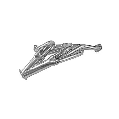 Scott Drake Classic Header, 6-2 Style, Steel, Nickel Plated, Single Outlet Collector Design, For Ford, 170, 200, Each