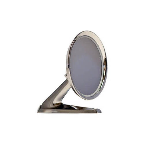 Scott Drake Classic Mirror, Chrome, Round, Manual, For Ford, Each