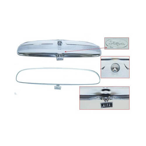 Scott Drake Classic Interior Rear View Mirror, 1964-66 Day/Night Mirror W Fomoco, Each