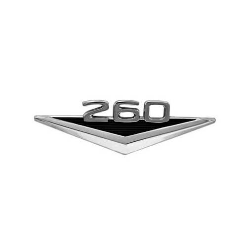 Scott Drake Classic Emblem, Replacement, Fender Location, Chrome, 260 Logo, For Ford, Each