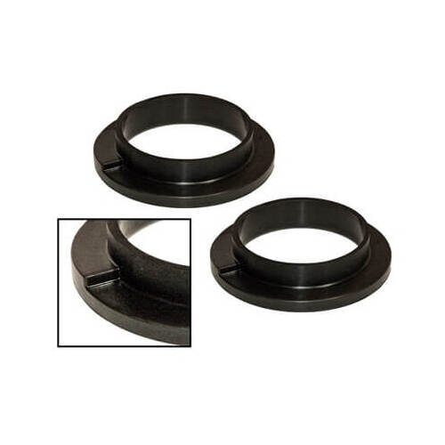 Scott Drake Classic Coil Spring Insulator, Front Upper, Polyurethane, Black, 0.375 in. Height, For Ford, For Mercury, Pair