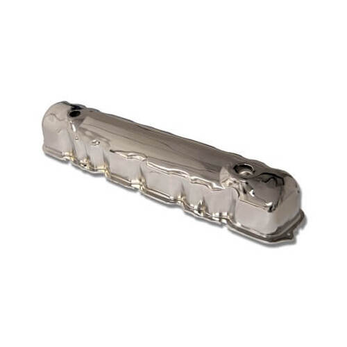 Scott Drake Classic Valve Cover, Original-Style, Stock Height, Steel, Chrome, Baffled, For Ford, 170, 200, 250, Each