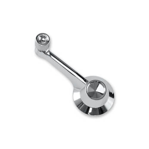 Scott Drake Classic Window Crank, Front, Cast Metal, Chrome, For Ford, For Mercury, Each