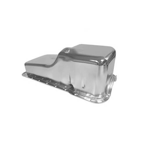 Scott Drake Classic Oil Pan, 1964-69 Concours Small Block Oil Pan, Chrome, Each