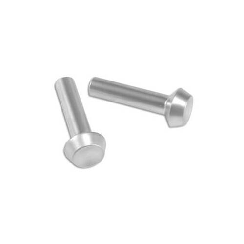 Scott Drake Classic Door Lock Knobs, Mushroom Style, Plastic, Satin, For Ford, For Mercury, Pair