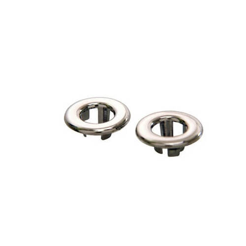 Scott Drake Classic Door Lock Grommets, Plastic, Chrome, For Ford, Pair