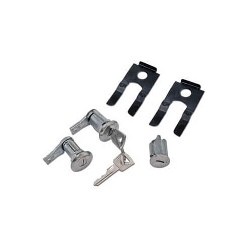 Scott Drake Classic Ignition and Door Lock Keys, Lock Cylinders, Two Keys, For Ford, Kit